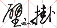 骆恒光壁挂草书怎么写