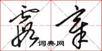 骆恒光霞章草书怎么写