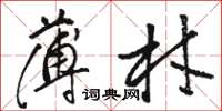 骆恒光薄材草书怎么写