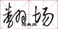 骆恒光翻场草书怎么写