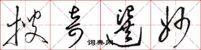 骆恒光搜奇选妙草书怎么写