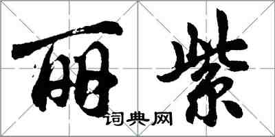 胡问遂丽紫行书怎么写