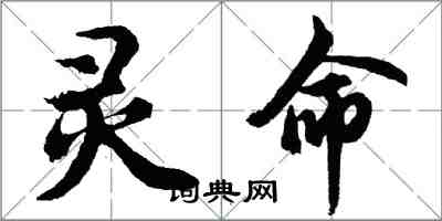 胡问遂灵命行书怎么写