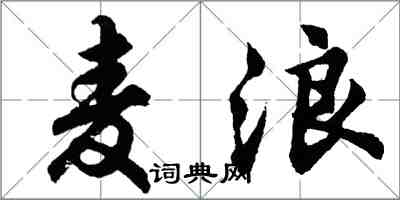 胡问遂麦浪行书怎么写