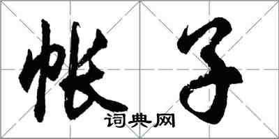 胡问遂帐子行书怎么写