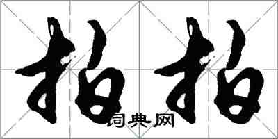 胡问遂拍拍行书怎么写