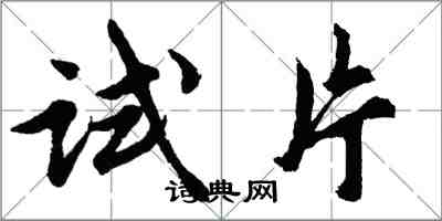 胡问遂试片行书怎么写