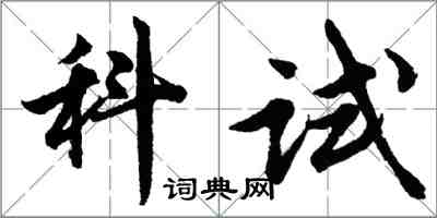 胡问遂科试行书怎么写