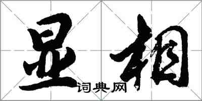 胡问遂显相行书怎么写