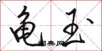 骆恒光龟玉行书怎么写