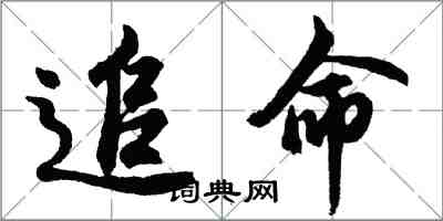 胡问遂追命行书怎么写