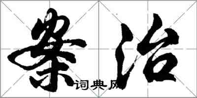 胡问遂案治行书怎么写