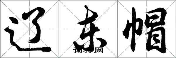 胡问遂辽东帽行书怎么写