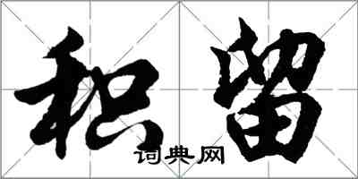 胡问遂积留行书怎么写
