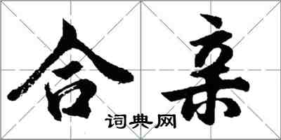 胡问遂合亲行书怎么写