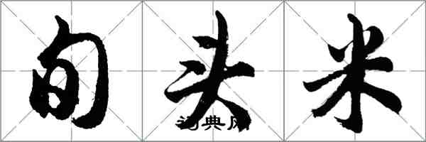 胡问遂旬头米行书怎么写