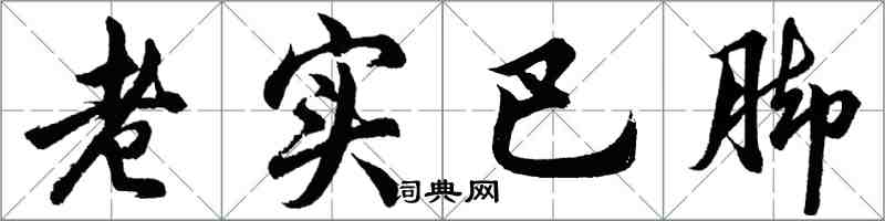 胡问遂老实巴脚行书怎么写