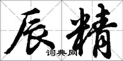 胡问遂辰精行书怎么写