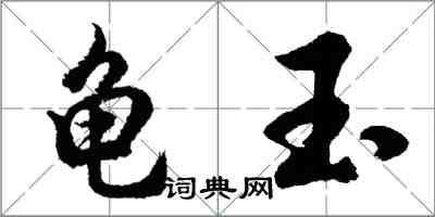 胡问遂龟玉行书怎么写