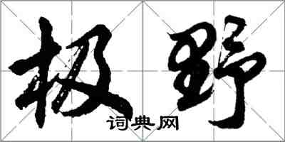 胡问遂极野行书怎么写