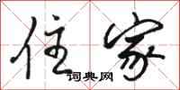 骆恒光住家行书怎么写