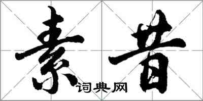 胡问遂素昔行书怎么写