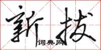 骆恒光新拔行书怎么写