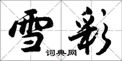 胡问遂雪彩行书怎么写