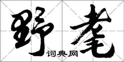 胡问遂野耄行书怎么写