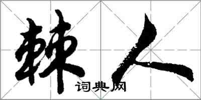 胡问遂棘人行书怎么写