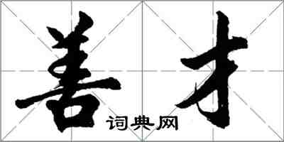胡问遂善才行书怎么写
