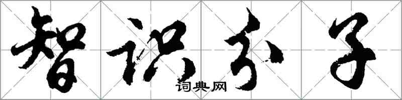 胡问遂智识分子行书怎么写