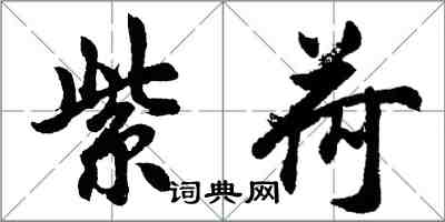 胡问遂紫荷行书怎么写