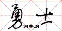 王冬龄勇士草书怎么写