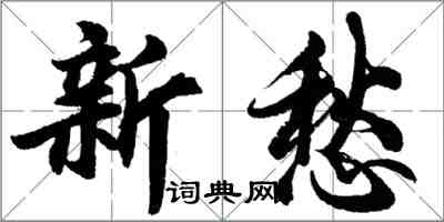 胡问遂新愁行书怎么写