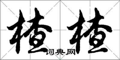 胡问遂楂楂行书怎么写