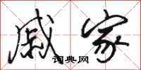 骆恒光戚家行书怎么写