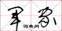 王冬龄军家草书怎么写