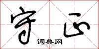 王冬龄守正草书怎么写