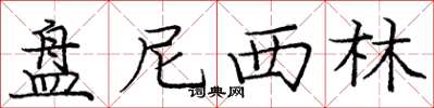 庞中华盘尼西林楷书怎么写