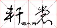 王冬龄轩裳草书怎么写