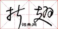王冬龄折翅草书怎么写