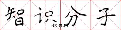 侯登峰智识分子楷书怎么写