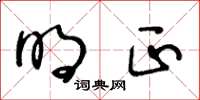 王冬龄明正草书怎么写
