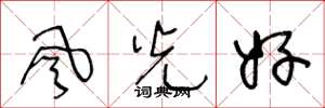 王冬龄風光好草书怎么写
