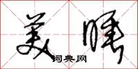 王冬龄美睡草书怎么写