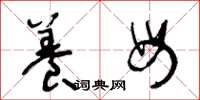 王冬龄养母草书怎么写