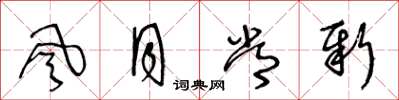 王冬龄風月常新草书怎么写