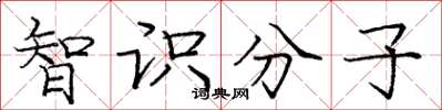 庞中华智识分子楷书怎么写