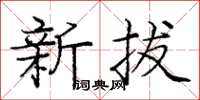 庞中华新拔楷书怎么写